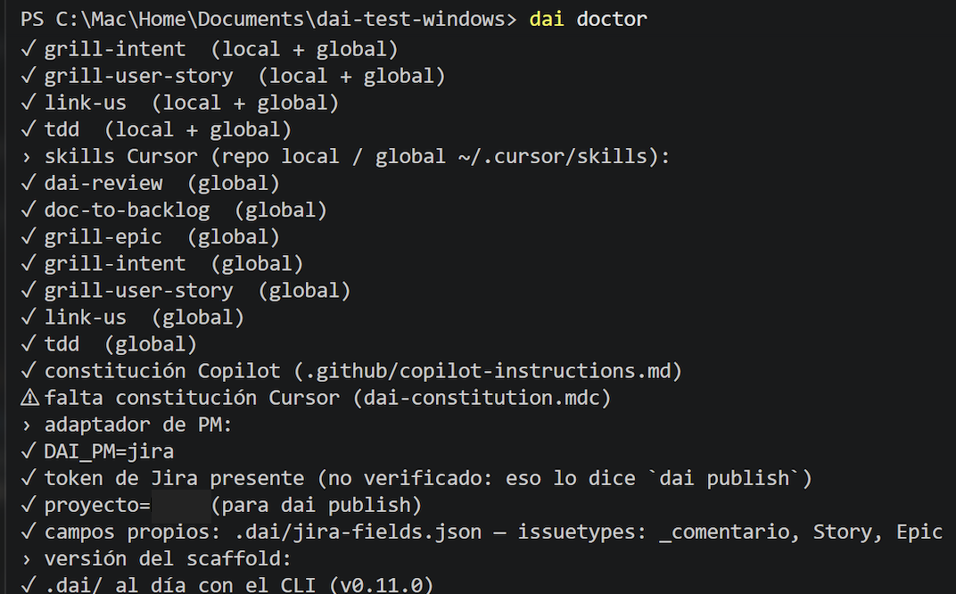 dai doctor con la configuración de Jira completa